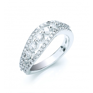 18ct White Gold 0.95ctw Fancy Diamond Ring